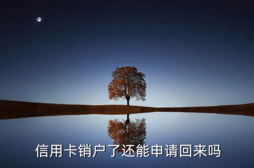  信用卡銷戶了還能申請回來嗎