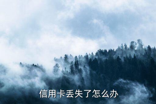  信用卡丟失了怎么辦