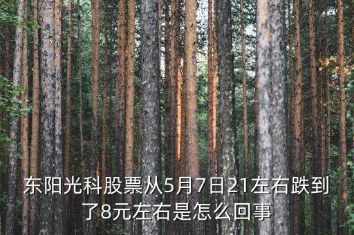 東陽光科為什么跌，東陽光科股票從5月7日21左右跌到了8元左右是怎么回事