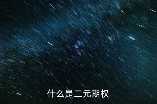 什么是2元期權(quán)，二元期權(quán)是什么