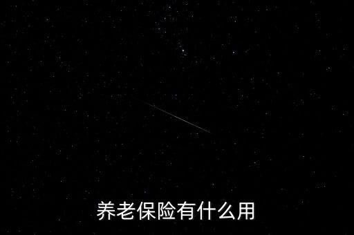 養(yǎng)老保險有什么用