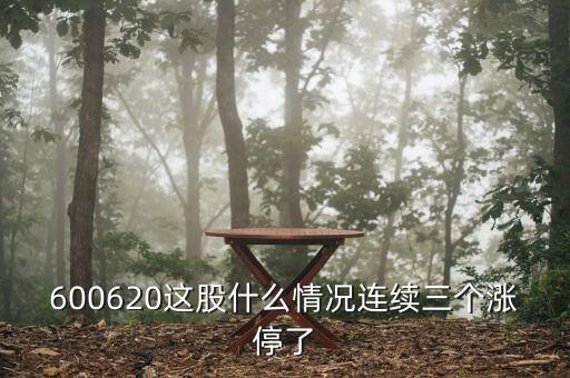 600620這股什么情況連續(xù)三個(gè)漲停了