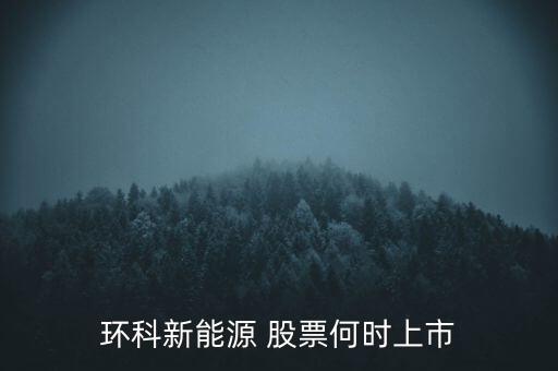 新能源股票什么時(shí)候上市呢，環(huán)科新能源 股票何時(shí)上市