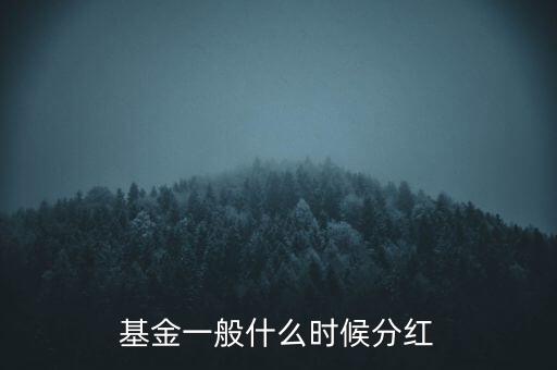 基金一般什么時(shí)候分紅