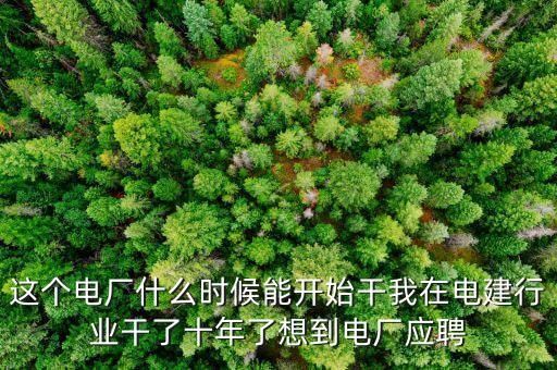 這個電廠什么時候能開始干我在電建行業(yè)干了十年了想到電廠應(yīng)聘