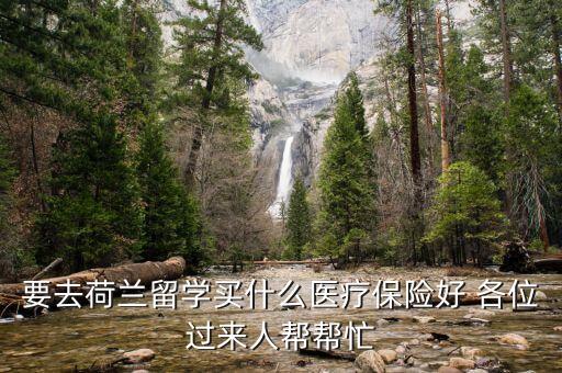 要去荷蘭留學(xué)買什么醫(yī)療保險好 各位過來人幫幫忙