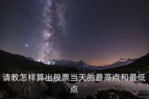 請教怎樣算出股票當(dāng)天的最高點和最低點