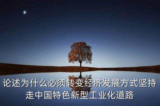 論述為什么必須轉(zhuǎn)變經(jīng)濟發(fā)展方式堅持走中國特色新型工業(yè)化道路