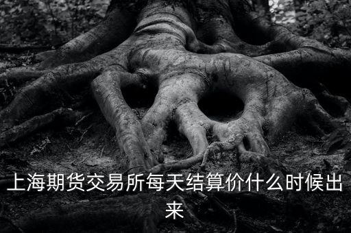 上海期貨交易所每天結算價什么時候出來