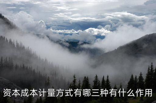 資本成本計(jì)量方式有哪三種有什么作用