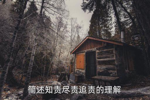 什么是追責(zé)，簡述知責(zé)盡責(zé)追責(zé)的理解