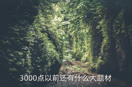 300073有什么題材，3000點(diǎn)以前還有什么大題材