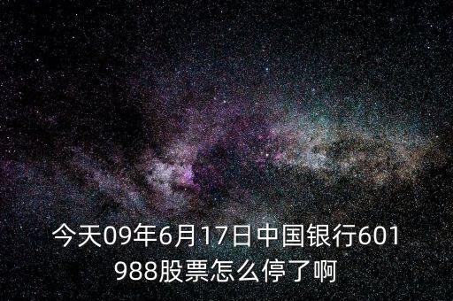 今天09年6月17日中國銀行601988股票怎么停了啊