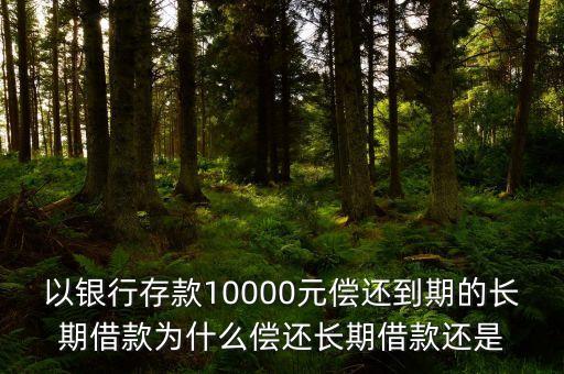 以銀行存款10000元償還到期的長期借款為什么償還長期借款還是