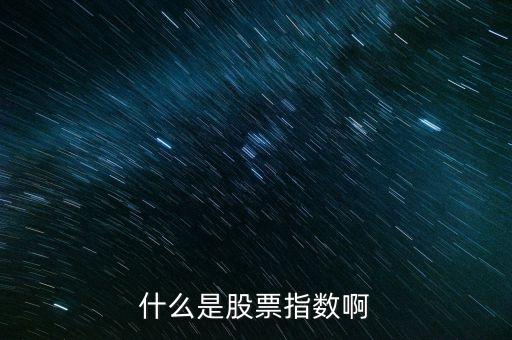 股票中什么是指數(shù)，什么是股票指數(shù)啊