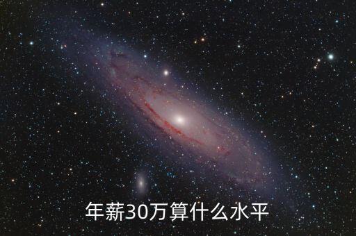 年薪30萬算什么水平