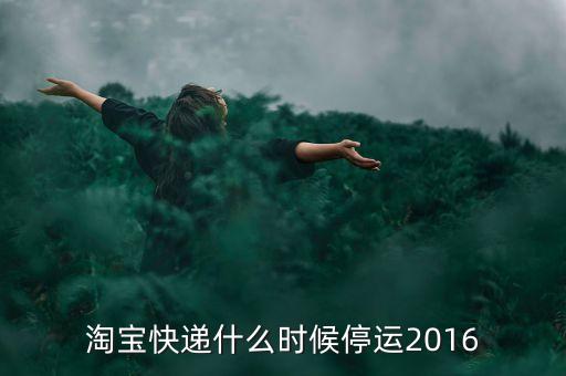 淘寶快遞什么時候停運2016
