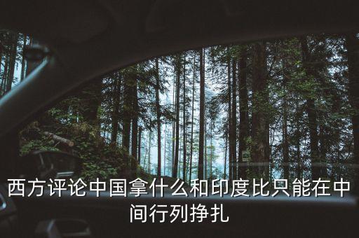 西方評(píng)論中國拿什么和印度比只能在中間行列掙扎