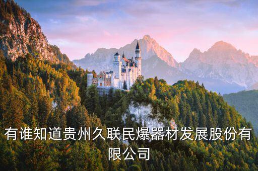 有誰(shuí)知道貴州久聯(lián)民爆器材發(fā)展股份有限公司