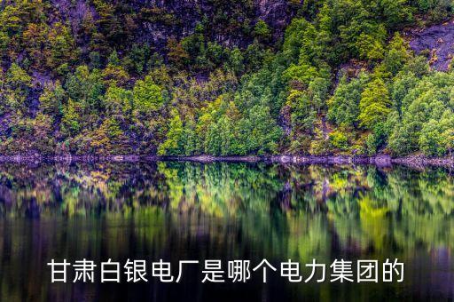甘肅白銀電廠是哪個電力集團的