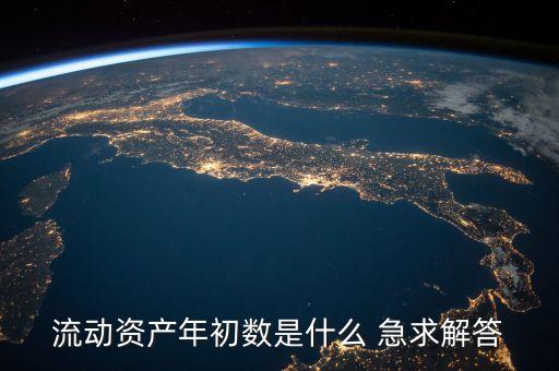 流動(dòng)資產(chǎn)的年初數(shù)是什么意思，流動(dòng)資產(chǎn)年初數(shù)是什么 急求解答
