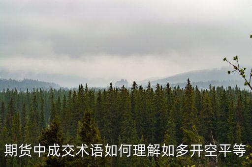 期貨中成交術(shù)語如何理解如多開空平等