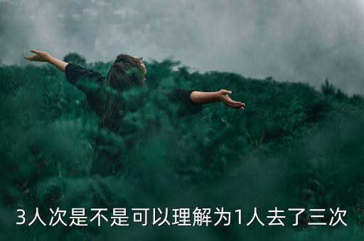 3人次是什么意思，人次是什么詞性