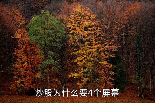 炒股為什么要4個(gè)屏幕