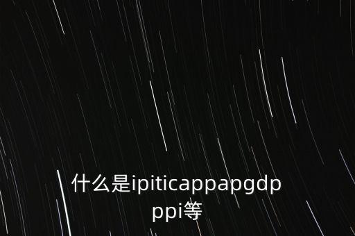 什么是ipiticappapgdpppi等