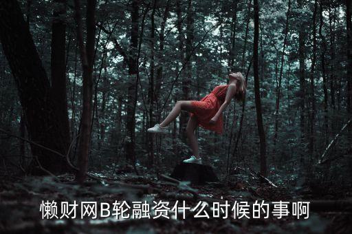 懶財網(wǎng)B輪融資什么時候的事啊