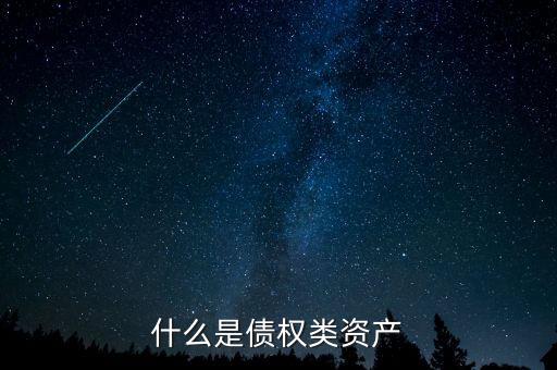 什么是債權類資產(chǎn)
