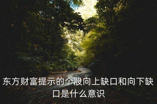 向下缺口是什么意思，東方財(cái)富提示的個(gè)股向上缺口和向下缺口是什么意識(shí)