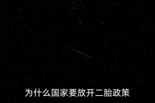 為什么國(guó)家要放開二胎政策