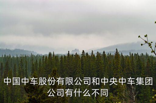 中國中車股份有限公司和中央中車集團(tuán)公司有什么不同