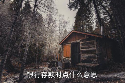銀行存款時(shí)點(diǎn)什么意思