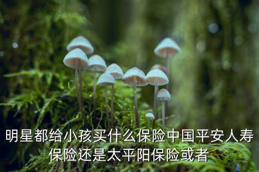 明星都給小孩買什么保險中國平安人壽保險還是太平陽保險或者