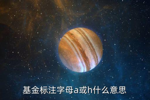 基金中的房地產(chǎn)a卷商a是什么意思，基金標(biāo)注字母a或h什么意思