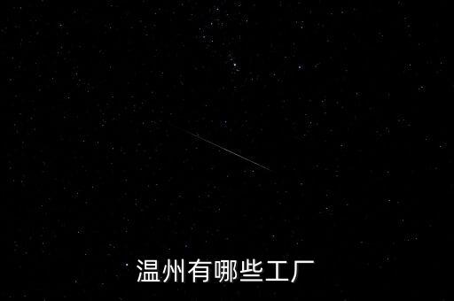 溫州有什么大廠，溫州有哪些工廠