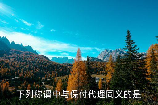 保付代理是什么，保付代理是長期融資主要適用于資本型貨物貿(mào)易的融資需求
