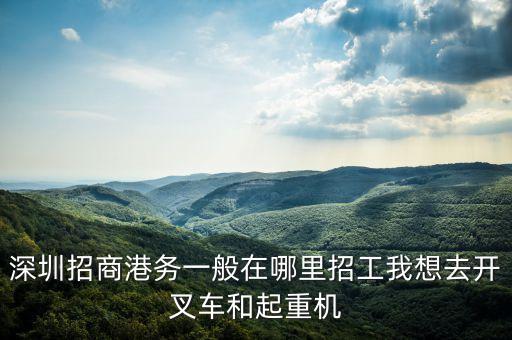 深圳招商港務(wù)一般在哪里招工我想去開叉車和起重機