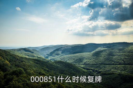 000851什么時候復牌，000851為什么停牌那莫多天
