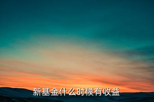新基金什么時候有收益，新基金什么時候有收益