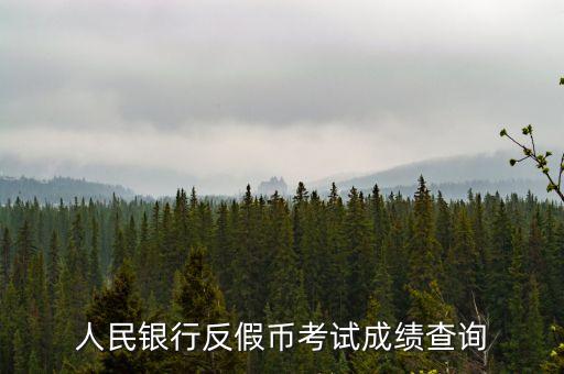 人民銀行反假幣考試成績查詢
