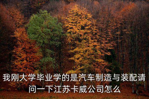 我剛大學(xué)畢業(yè)學(xué)的是汽車制造與裝配請(qǐng)問一下江蘇卡威公司怎么