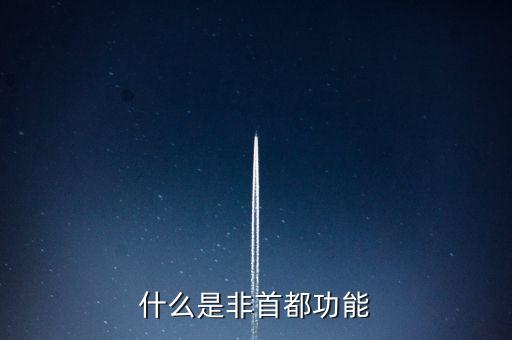什么是非首都功能
