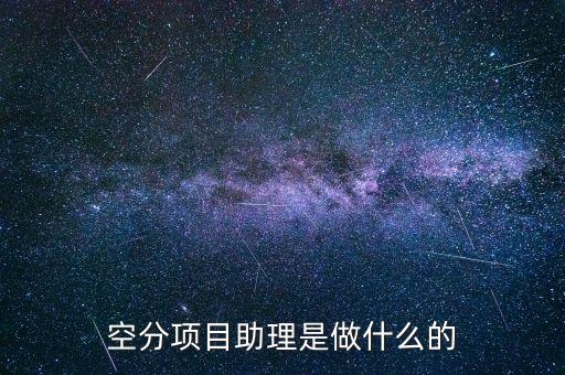 什么是空分項目，什么是空分