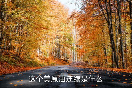 美原油連續(xù)是什么意思，美原油連是什么意思
