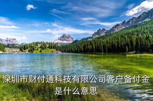 深圳市財(cái)付通科技有限公司客戶備付金是什么意思