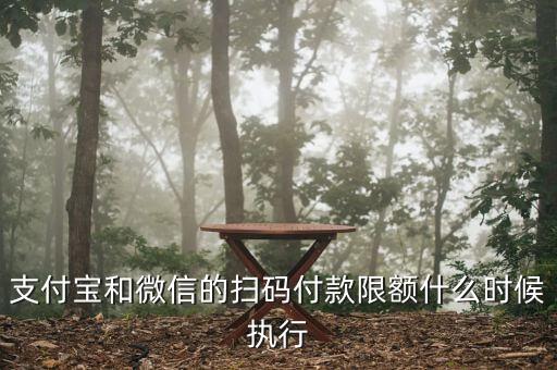 支付寶和微信的掃碼付款限額什么時候執(zhí)行