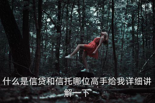 什么是信貸和信托哪位高手給我詳細(xì)講解一下